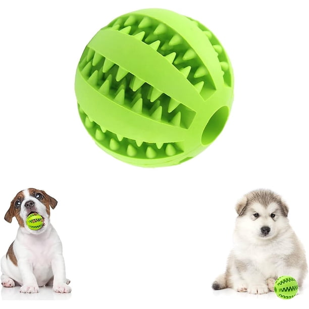 Pelota de juguete para perros, pelota de goma para masticar para perros de 6 cm, pelota dental, pelota de juguete interactiva, juegos de pelota de juguete resistentes a mordeduras para perros pequeños y medianos Rojo Verde Cocina, Decoración y Otros