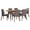 Walnut, variant on Coaster Redbridge 5-Piece Rectangular Dining Set, Natural Walnut