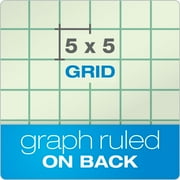TOPS Engineering Computation Pad, 8-1/2 x 11, Glue Top, 5 x 5 Graph Rule on Back, Green Tint Paper, 3-Hole Punched, 100 Sheets (35500)