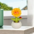 thumbnail image 4 of Sokhug Fake Sunflower, Mini Potted Artificial Sunflower, Small Fake Sunflower for Bathroom Home Shelf Decor, Low Maintenance Fake Plants, Realistic Faux Plant for Office Desk, 4 of 6