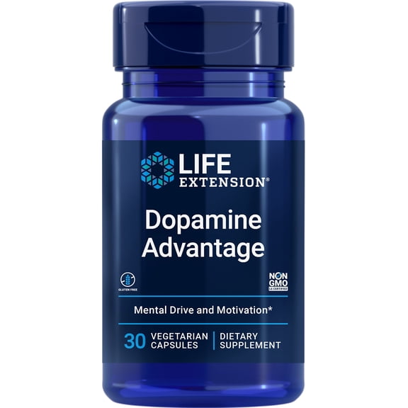 Life Extension Dopamine Advantage - Phellodendron Bark Supplement with Vitamin B12 - for Youthful Dopamine Levels and Brain Health - Gluten-Free, Non-GMO, Vegetarian - 30 Capsules