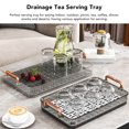 thumbnail image 3 of Rectangular Double Layer Drainage Tray Tea Tray With Elegant Design, Plastic Tea Service Tray For Parties And Coffee Table, 3 of 8