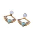 thumbnail image 3 of Pendientes de oreja de imitación Perfecl para Mujeres 3 x 3 cm Aleación Cristal Piedras preciosas sintéticas, 3 of 8