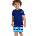 thumbnail image 6 of ZOYOEN Boys Rash Guard Swimsuits 2 Piece- Short Sleeve Quick Dry Kids Swim Trunks Swimwear Set Multicolor Size 5-6Years, 6 of 9