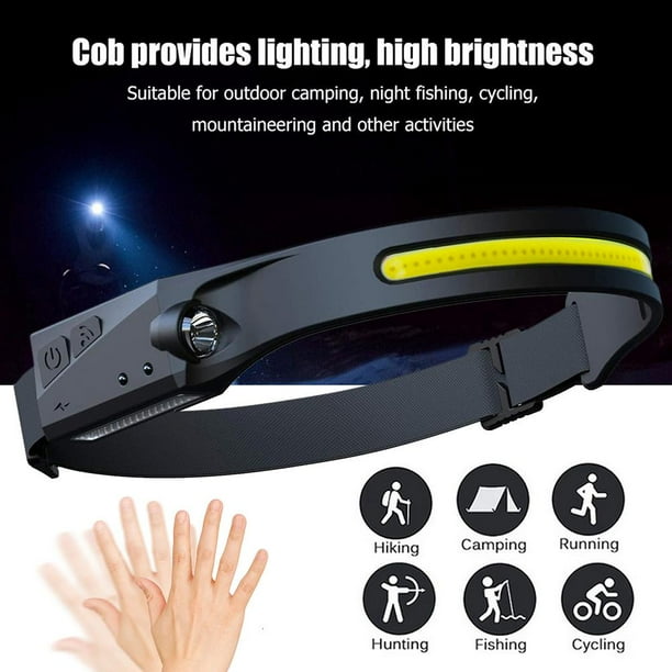 Lámpara de trabajo COB para exteriores recargable con sensor de faros delanteros LED