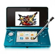 Original Nintendo 3DS Console Aqua Blue Enhanced Resolution Mod 840x480 w/ accessories