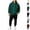 Dark Green, variant on HAJWOH Men's Zip Up Lined Hoodie Sweatshirt And Sweatpant Jogging Casual Sports Suits Sets