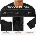 thumbnail image 5 of Iceglad Men's Henley Sweatshirt Long Sleeve Button Sweatshirt Fashion Casual Pullover Shirt, 5 of 8
