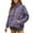 01 Purple, variant on YueHuiYing Womens Quilted Lightweight Jackets Round Neck Coats Padded Outwear with Pockets