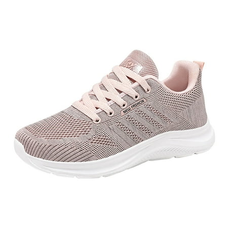 

PMUYBHF Female Wedge Sandals for Women Dressy Summer Couples Spring and Summer Fashion Casual Comfortable Sneakers for Men and Women Non Slip Breathable Shoes Pink 40