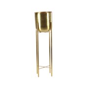 CosmoLiving by Cosmopolitan 39, 46H Tall Dome Gold Metal Planter with Removable Stand (2 Count)