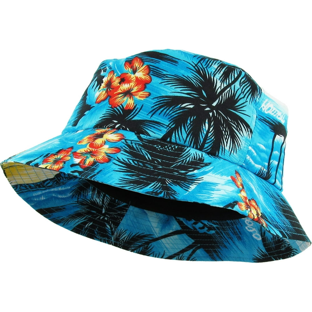 KBETHOS - Tropical Scenery Hawaiian Bucket Hat Fashion Print Summer Cap