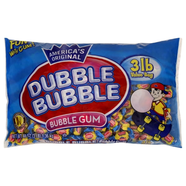 Dubble Bubble Bubble Gum by Tootsie Roll, 3lb Value Bag