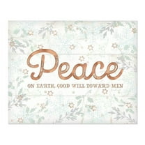 Peace On Earth Wood Wall Sign 15x12