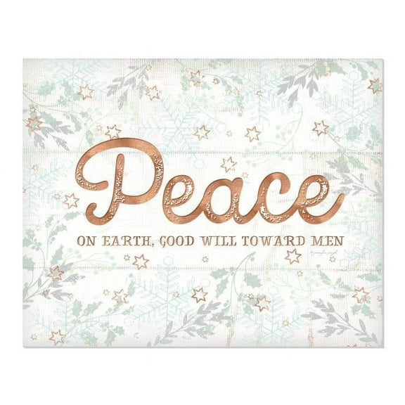 Peace On Earth Wood Wall Sign 15x12