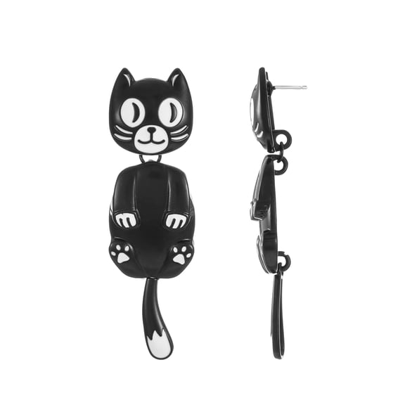 Way to Celebrate Retro Cat Halloween Earrings, 1 Pair