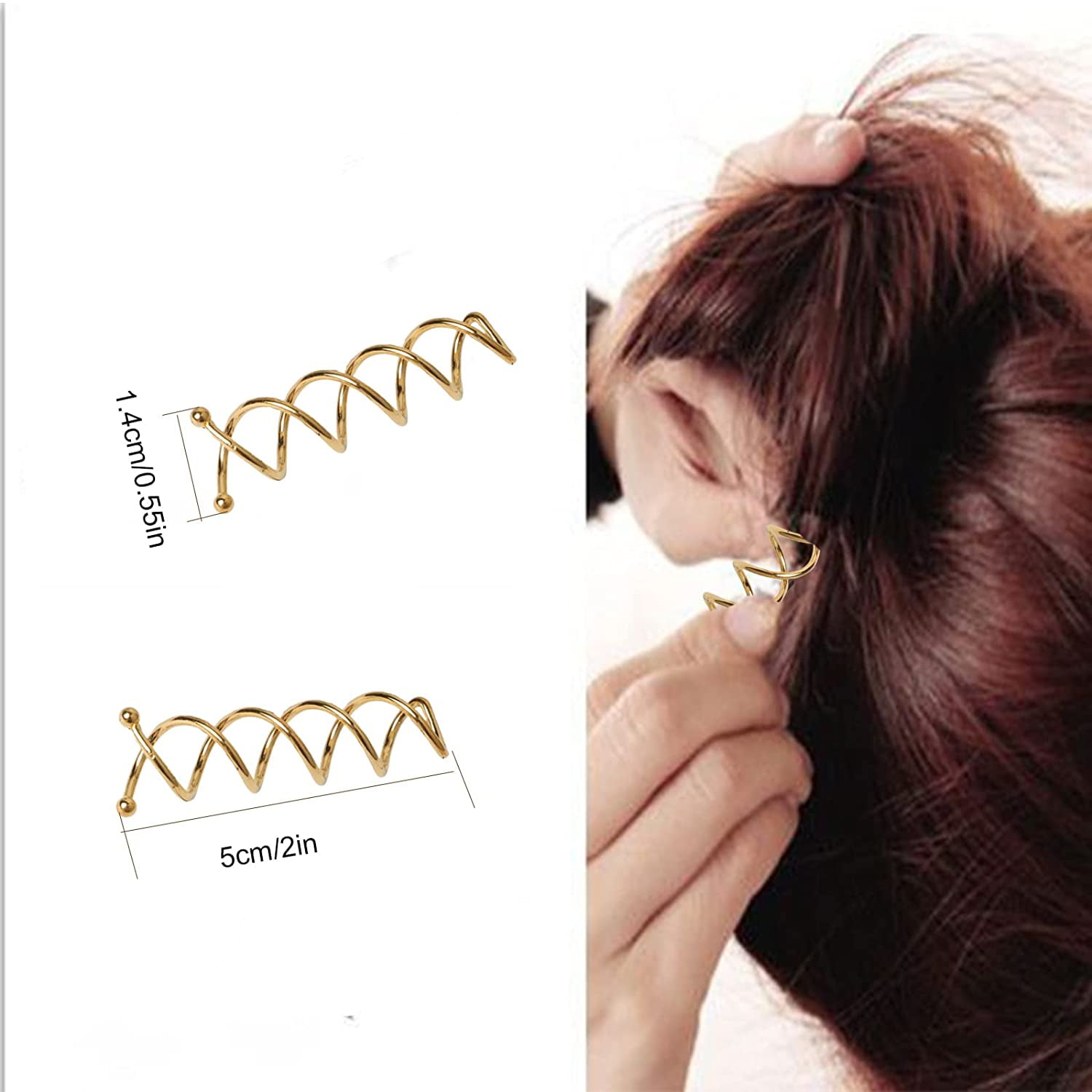Spiral Bobby Pins Brown with Storage Tin, 20 Pcs Spin Pins for Hair (2  Inch), Premium Spiral Hair Pins for Buns, Non Scratched Twist Screw Hair  Pins for Women Girls and Kids