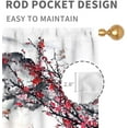 thumbnail image 4 of Asian Curtains for Bedroom, Traditional Ink Painting Nature Landscape Mountains Cherry Blossoms Floral Oriental Art Japanese Style Kitchen Living Room Bathroom Window Drapes Curtains Set, 42"x54" Inch, 4 of 5