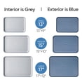 thumbnail image 2 of Baking Pan Set Carbon Steel Blue & Grey 3-Piece, 2 of 8
