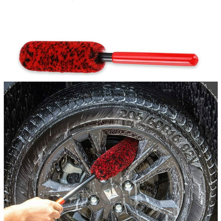 Erthree Wheel Rim Cleaning Brush for Car Tire Woolies Motorcycle Clean Tool Portable, Size: One size, Other