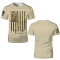 thumbnail image 5 of Caqnni Men's USA Flag Tshirt American Flag Short Sleeve T-Shirt Patriotic Tee Tops United States of America 4th of July T-Shirt Shirts for Men(Beige,3XL), 5 of 5