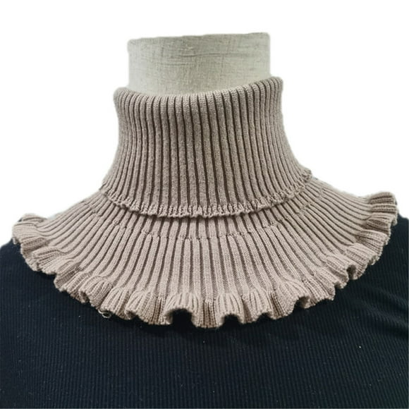 IKemiter Wavy Turtleneck Dickie Turtleneck Neck Warmer Durable Elegant for Women Girl