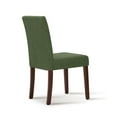thumbnail image 5 of EOP Modern Upholstered Parsons Dining Chairs Set of 2, Line Fabric Farmhouse Kitchen Chairs, High-Back Dining Side Chairs with Solid Wood Legs for Dinner, Restaurant, Green, 5 of 9