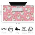 thumbnail image 5 of Long Mouse Pads for Desk,Pink Christmas Santa Pattern Desk Mats on Top Of Desks, Desk Mouse Pad Extra Large with 3mm Non-Slip Base and Stitched Edge for Gaming,Office,Work,Home 47.3x23.6in, 5 of 5