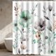 thumbnail image 5 of Shower Curtains,Watercolour Floral Shower CurtainShower Curtains for Bathroom,Bathroom Shower Curtain with Hooks,71" W x 71" L, 5 of 5