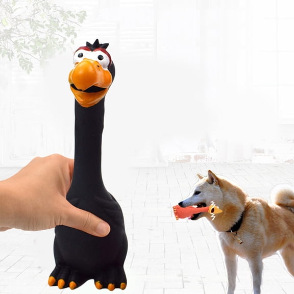 Natural Rubber Pet Chew Toy for Dogs — Biting Toy for Aggressive Chewers and Puppy Teething Chicken Shape Indoor Outdoor Play Safe Latex Material