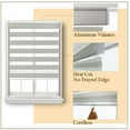 thumbnail image 3 of Cordless  Free-Stop Light Filtering Zebra Roller Blinds for Bedroom/Living Room/Office,58"W x 72"H Sand, 3 of 6