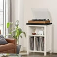 thumbnail image 5 of Record Player Stand with Vinyl Record Storage Holds up to 160 Albums,Large Wood Record Player Table Dispaly Shelf，White Turntable Stand Cabinet for Living Room,Bedroom,Office 8, 5 of 8