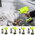 thumbnail image 4 of Handheld Blower, Handheld Leaf Blower, Cordless Leaf Blower, Ultra-Light, Ultra-Powerful, for Yard, Car Cleaning & Drying and Snow Removal(Green,Does Not Include Batteries), 4 of 4