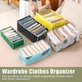 thumbnail image 3 of Organizadores de cajones mejorados para ropa, organizador de ropa de guardarropa, 9 rejillas (verde). Afortunado Sencillez, 3 of 5