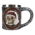 thumbnail image 2 of Ebros Love Never Dies Bride & Groom Skulls W/ Rose Wreaths Scroll 2-Sided Mug, 2 of 8
