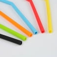 thumbnail image 7 of Zzbeans Soft Silicone Straws, Reusable Flexible Drinking Straws for Juice Milk Smoothie, 6-Piece Colorful Curved Bendy Straws Set Eco-Friendly Dishwasher Safe, 7 of 7