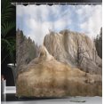 thumbnail image 4 of Ambesonne Yellowstone Shower Curtain, Rock Orange Spring, 69"Wx84"L, Beige Blue, 4 of 5