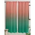 thumbnail image 5 of Red Green Ombre Living Room Curtains 2 Panel, Modern Art Gradient Orange Cafe Window Treatment, Extra Long Farmhouse Bedroom Bathroom Kitchen Curtains Drapes 104"x72", 5 of 6