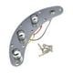 thumbnail image 3 of Placa de cableado de bajo de metal precableada con perilla de interruptor y conector de salida plata, 3 of 9
