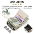 thumbnail image 2 of GAEKEAO Women’s Leather Wallet Rfid Blocking Floral Card Holder with Zipper Pocket, 2 of 6