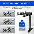 thumbnail image 3 of Ozark Trail 4-Bicycle Hitch Mounted Steel Bike Rack, Carry up to 132lbs,Foldable Design, 3 of 7