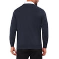 thumbnail image 3 of INSPIRE CHIC Men's V Neck Long Sleeved Button Down Knit Cardigan Sweaters with Pockets S Navy Blue, 3 of 5