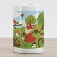 thumbnail image 2 of Squirrel Ceramic Toothbrush Holder, Animals Living Happily in the Forest Cartoon Design and, Decorative Versatile Countertop for Bathroom, 4.5" X 2.7", Multicolor, 2 of 4