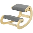 thumbnail image 1 of CoSoTower Ergonomic Kneeling Chair, Adjustable Rocking Wood Kneeling Stool, Desk Chair, Improve Posture, Grey, 1 of 7