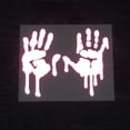thumbnail image 3 of High Intensity Grade Reflective Bloody/Dripping Hands for Helmets, Windscreens, Rear Windows, Bumper Stickers (12" Height (Adult Size), Pink), 3 of 4