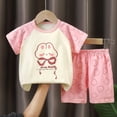 thumbnail image 2 of XZNPDUCQ Toddler Girls Golf Outfit Printed T Shirts Top Plaid Elastic Shorts Set 2Pcs BirthdaySummer Cartoon Print 2PCS Set For 6 12 18 24 Months 2T 3T 4T 5T Dailywear Brown，3-6 Months, 2 of 3