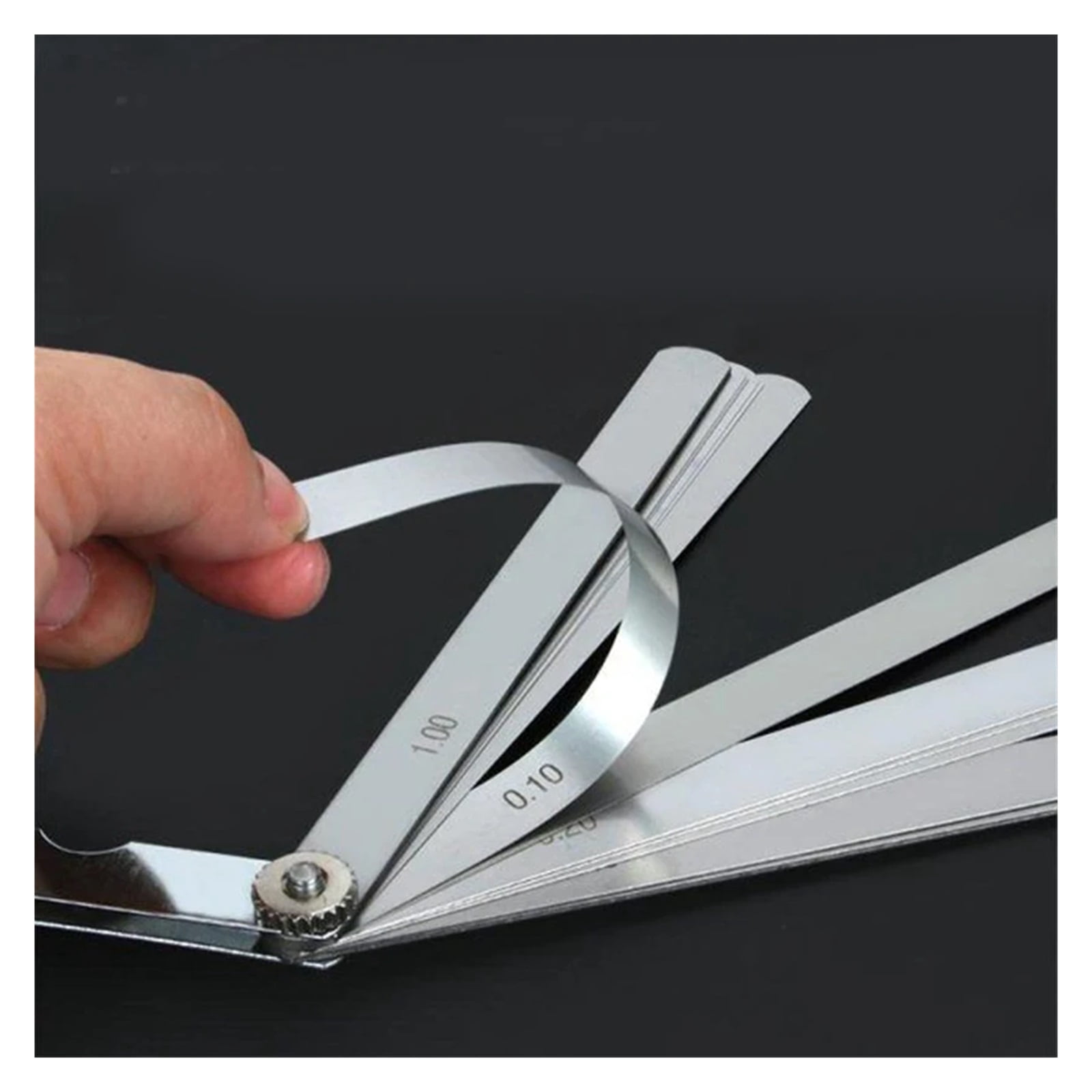 26-Piece Feeler Gauge 0.04-0.63mm Thickness Gauge for Measuring Tools Metric and Gap Fillers ,Corrosion-Resistant