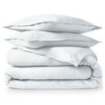 thumbnail image 3 of Bare Home Flannel Duvet Cover Set - 100% Flannel Cotton - Double Brushed - Full, White, 3 of 10