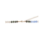 Time and Tru Goldtone Multicolored Bead Initial S Necklace