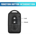 thumbnail image 3 of 2 Button Key Fob Remote Case And Uncut Key For Nissan Micra Xtrail, 3 of 5